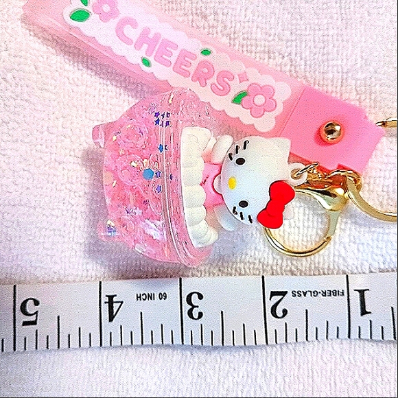 Hello Kitty Key chain Wristlet  Design Bathtub Bubbles New - Picture 7 of 7